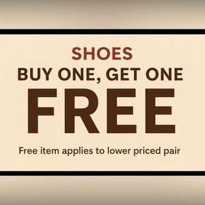 BUY ONE GET ONE FREE ALL SHOES